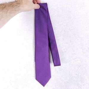 Sparks John Sparks Purple Necktie Mens OS Micro Geometric Textured Dress Tie